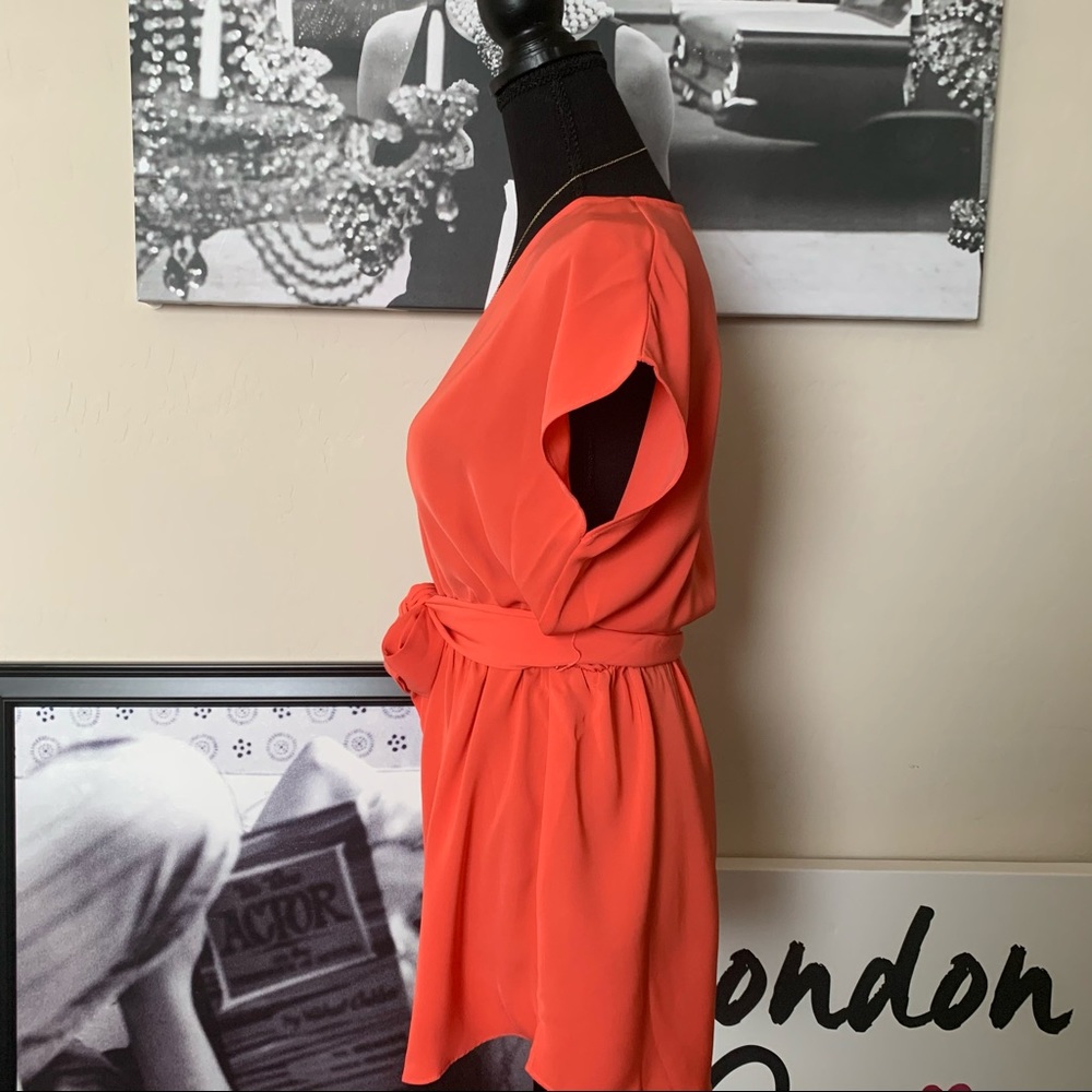Coral Deep V Romper - Picture 6 of 9